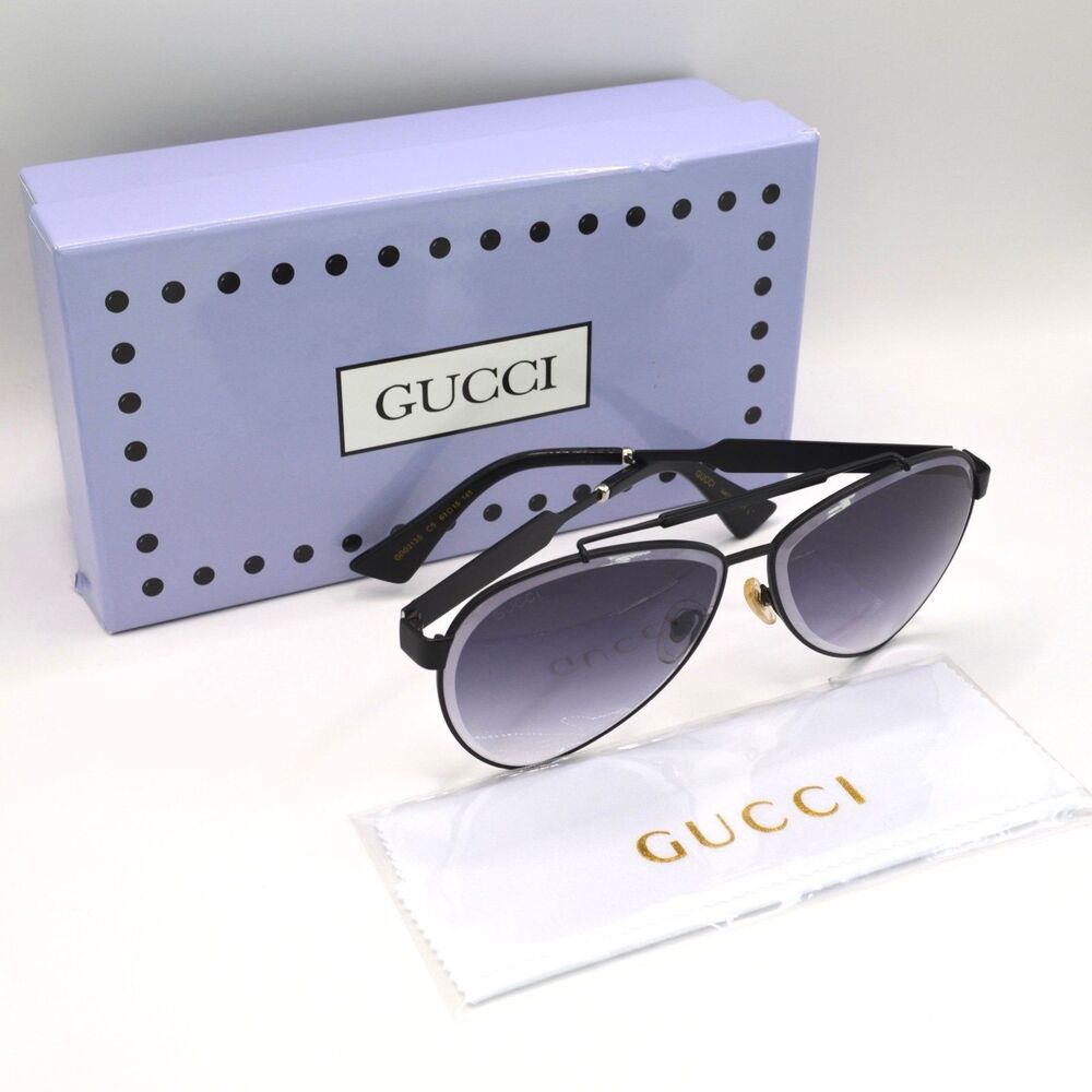 Gucci Women Polarized Aviator Sunglasses | Italy | New | Box | Tags